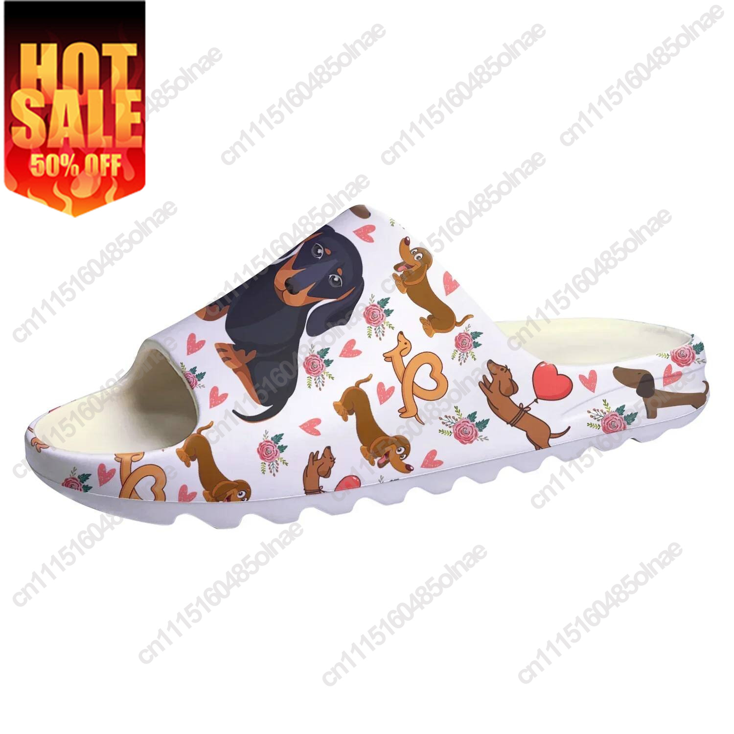 Water Shoes - Cute Dachshund Print Soft Sole Sllipers