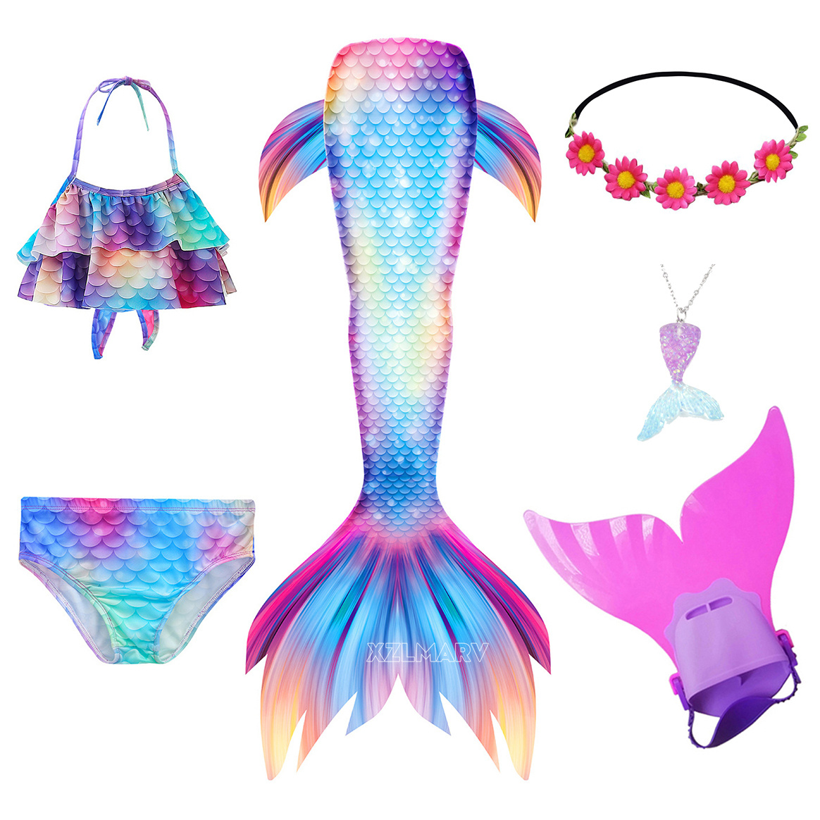 6Pcs/set Ariel Girls Swimming  - đánh giá và giá Swim Fins