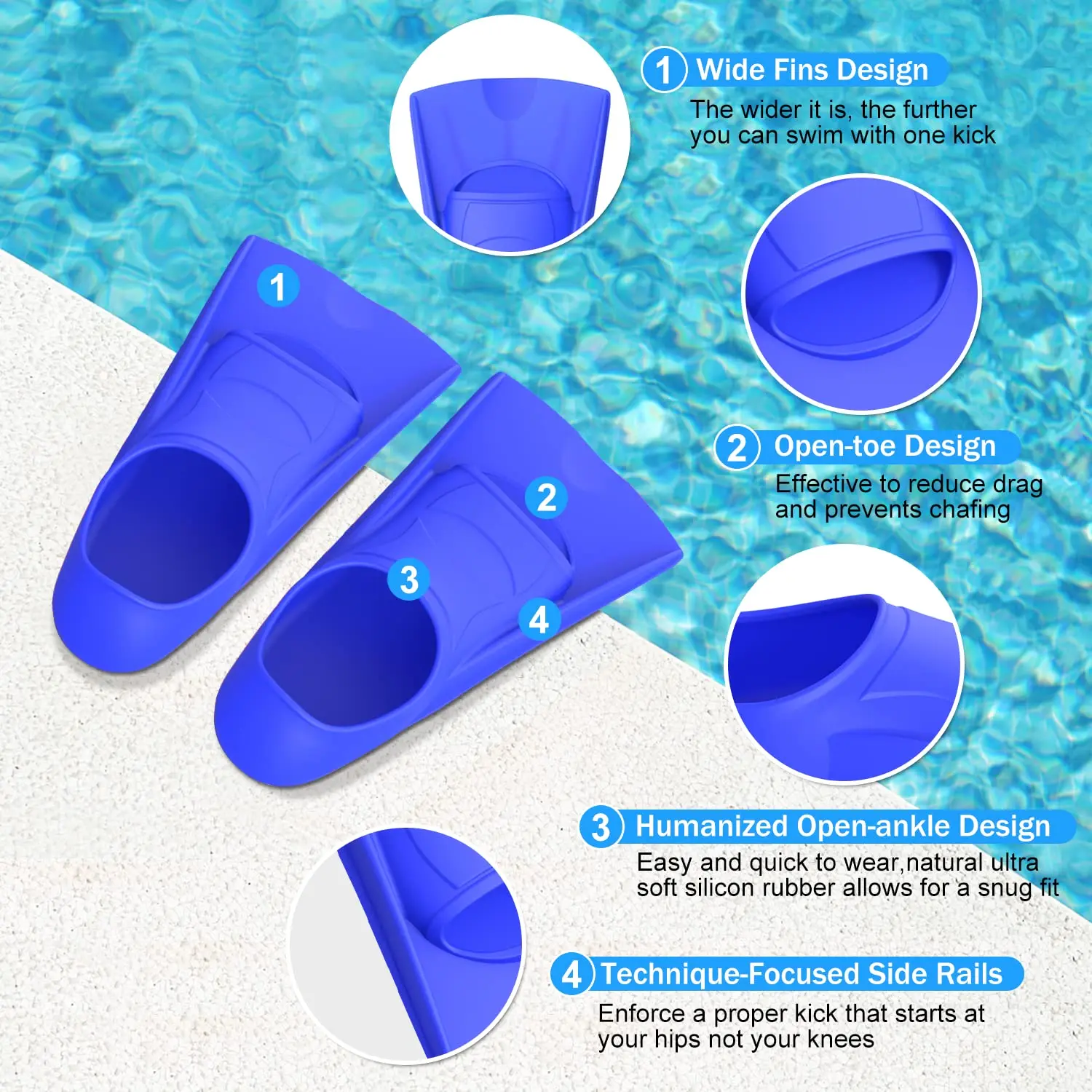 Swim Training Fins Silicone Pr - đánh giá và giá Snorkel Set
